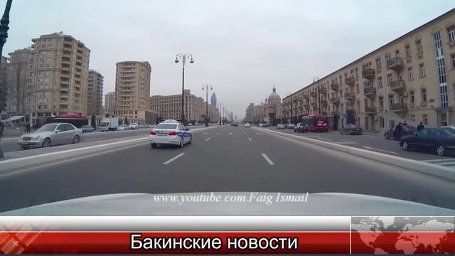 Баку, три проспекта (Нобеля, Бабека, Г.Алиева) смотреть онлайн