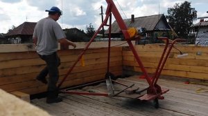 Самодельный кран для стройки дома