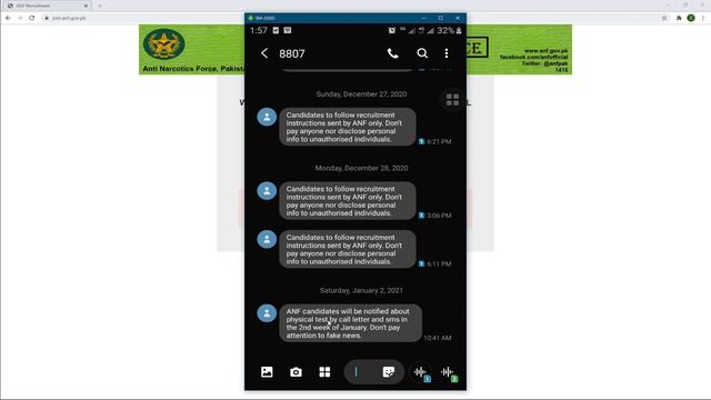 ANF New Message About Physical Test | 2 January
