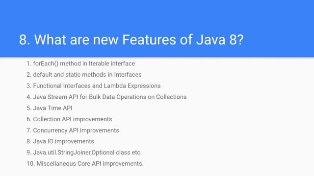 What are new Features of Java 8 смотреть онлайн
