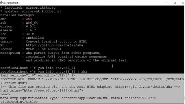 How to Install a Linux Package Directly off the Internet - wget, yum and AHA HTML Converter смотреть онлайн