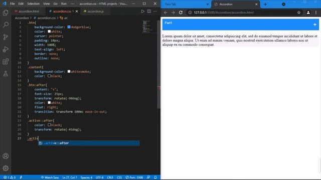 Accordion Using HTML CSS & JAVASCRIPT смотреть онлайн