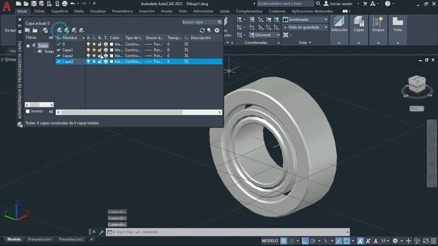 Rodamiento de bola en AutoCAD 3D - 2021 смотреть онлайн
