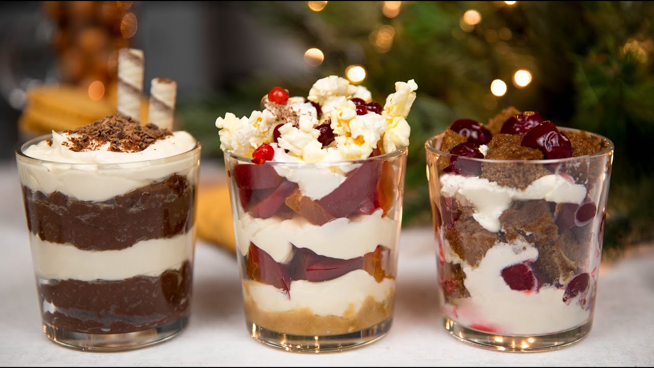 Праздничные десерты за 5 минут БЕЗ ВЫПЕЧКИ! - Очень ВКУСНЫЕ Десерты в Стаканчиках БЕЗ ВЫПЕЧКИ смотреть онлайн