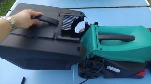 BOSCH Rotak 320 ER Электрическая газонокосилка. Распаковка, сборка