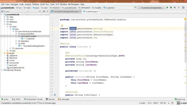 Spring Framework Java - Spring Data JPA and H2 смотреть онлайн