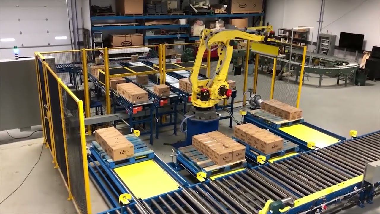 Паллетоукладчик коробок смотреть онлайн