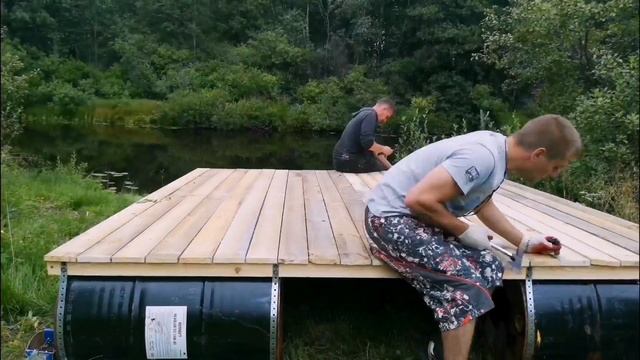 Плот из бочек + весло на плот смотреть онлайн