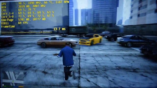 GTA V/5 - FX-8320 - 1060 6GB - 8GB - 1080p Test смотреть онлайн