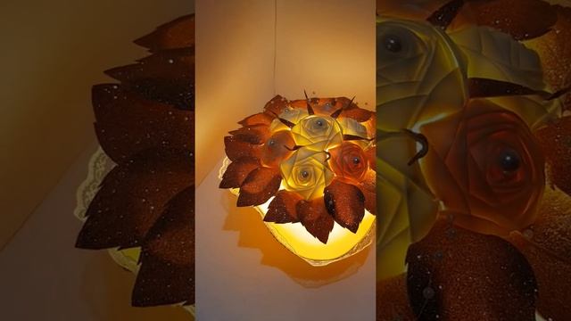 Светильник Букетик нежности своими руками из изолона и фоамирана обзор #ночник #изолон #розы #буке смотреть онлайн