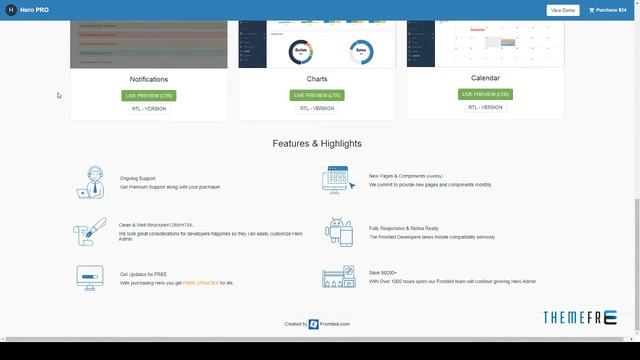 Hero PRO - Bootstrap 4 Admin Dashboard Theme Dillon Emmett смотреть онлайн