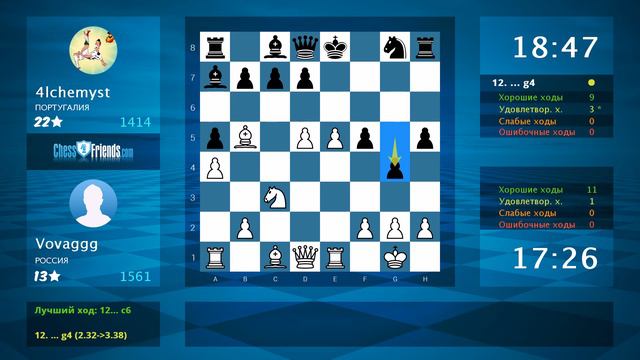 Chess Game Analysis: Vovaggg - 4lchemyst : 1-0 (By ChessFriends.com) смотреть онлайн