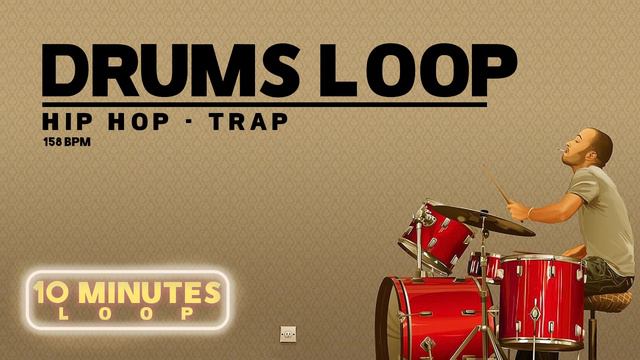 FREE DRUMS LOOP - Hip Hop / Trap - 158 BPM 🥁 смотреть онлайн