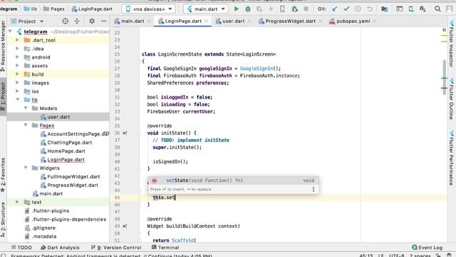 Flutter Firebase Authentication with Google Sign in for Flutter iOS & Android - Telegram Clone App смотреть онлайн