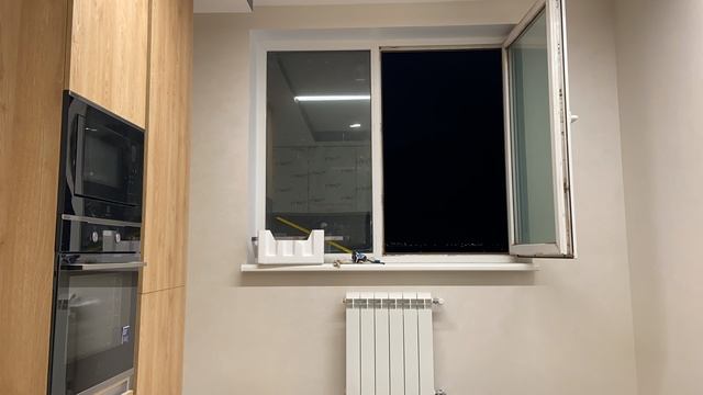 зима, монтаж наружнего блока Kentatsu 24 этаж