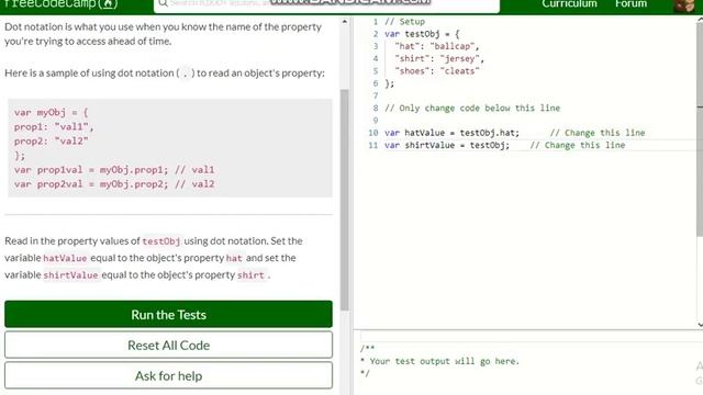 Basic JavaScript Accessing Object Properties with Dot Notation free code camp Dani смотреть онлайн
