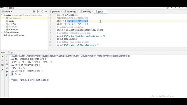 Intermediate python tutorial in TELUGU/Python Chainmap from collection module/Chainmap in python смотреть онлайн