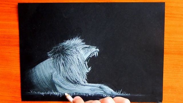 Lion And Moon Drawing | Black And White Lion And Moon Drawing смотреть онлайн