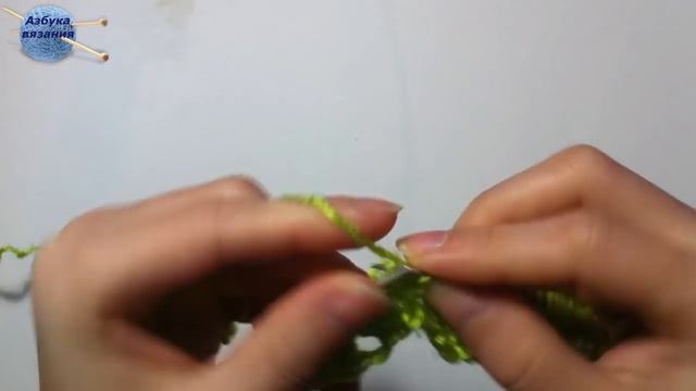 Ажурный узор Листочки спицами. Видео урок вязание на спицах для начинающих Openwork pattern Leaflet смотреть онлайн