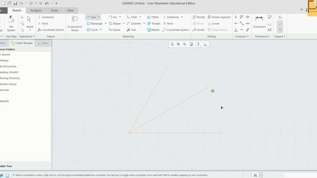 #02 Creo Sketch Tutorial- Grid Settings and Display Settings смотреть онлайн