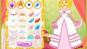 Мультик про принцес, одевалки для девочек, учим цвета