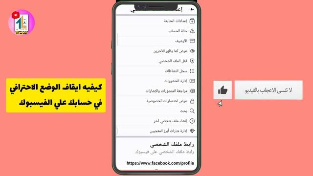 الغاء الوضع الاحترافي في الحساب الشخصي للفيسبوك смотреть онлайн