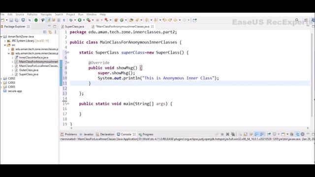 Inner Class Java Tutorial (Part-2) - Creating Inner Classes (Local and Anonymous) With Example смотреть онлайн
