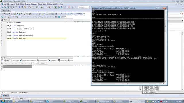 List Failure, Advise Failure and Repair Failure with Oracle 11g RMAN смотреть онлайн