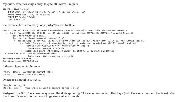 Databases: Why so many loops in pkey index scan? смотреть онлайн