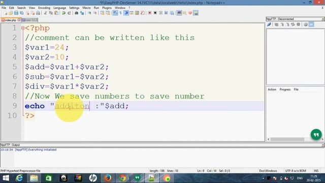 PHP Tutorial - 2 - Variables, Numbers String Operations смотреть онлайн