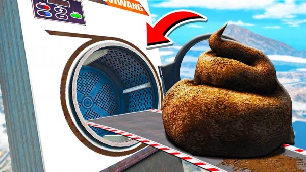ПРЫЖКИ В ОГРОМНУЮ СТИРАЛЬНУЮ МАШИНУ НА ГИГАНТСКОЙ КАКАШКЕ  ГТА 5 МОДЫ МУРКА