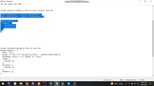 tailwind configuration in react js смотреть онлайн