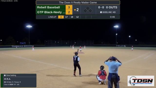 Rebell Baseball V GTP Black Neely 10/30/2022