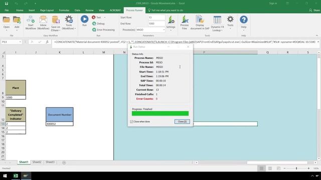 MIGO - Goods Movement From Excel смотреть онлайн