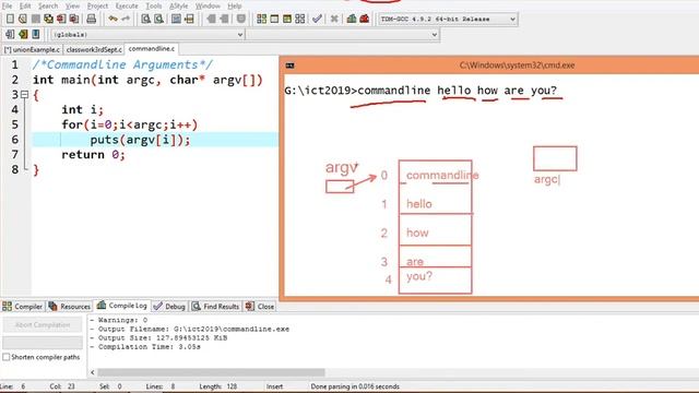 How to pass arguments in main function in C (known as command line arguments)? смотреть онлайн