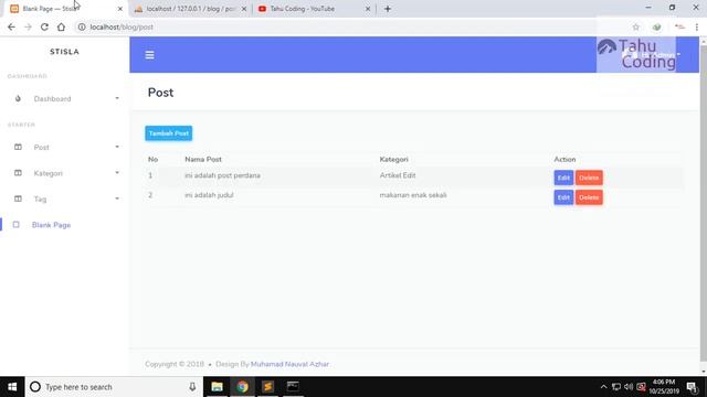#11 Tutorial Laravel 6.0 Bahasa Indonesia - Post Slug dan Thumbnail - Project Blog SEO смотреть онлайн