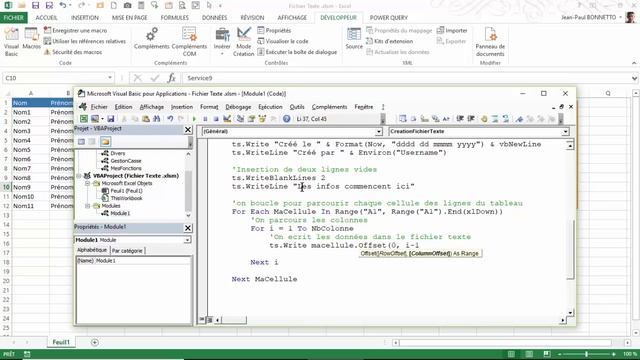 Excel VBA - Comment manipuler les Fichiers Texte (Module 2) смотреть онлайн