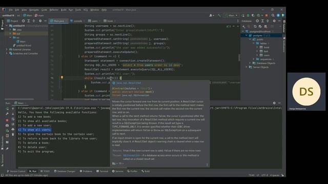 Java oop 3 assignment defence(DataBase Library system) смотреть онлайн