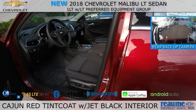 ReaumeChev NEW 2018 Chevrolet Malibu LT Sedan 18-1196 смотреть онлайн