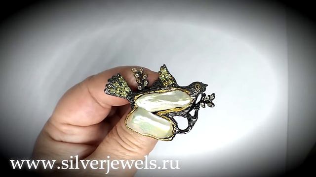 Серебряные украшения, обзор броши ручной работы, авторские серебряные броши , Сильверджевелс смотреть онлайн