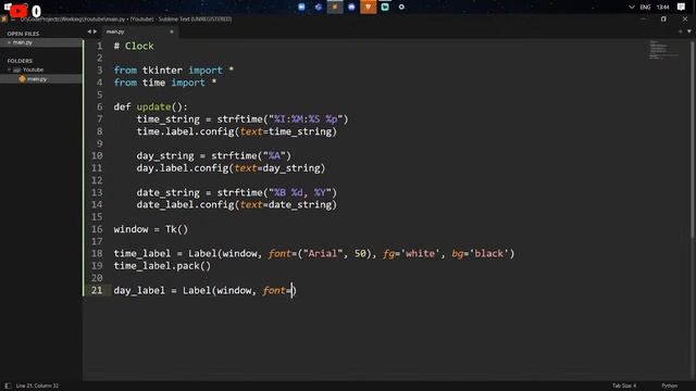 Making A Clock Using Tkinter in Python смотреть онлайн