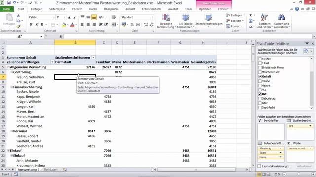 MS Excel Pivot-Komplettkurs: Modul 2.2 Daten in die Pivot-Tabelle einfügen - carinko.com смотреть онлайн