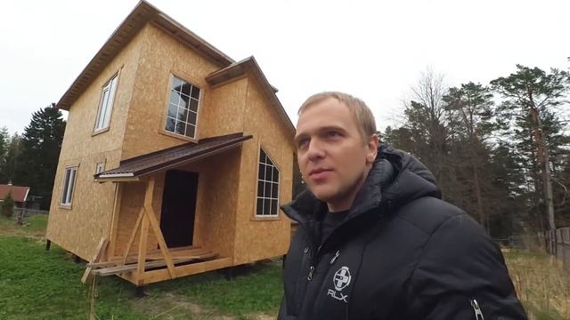 Строительство дачного каркасного дома. Холодный контур. смотреть онлайн