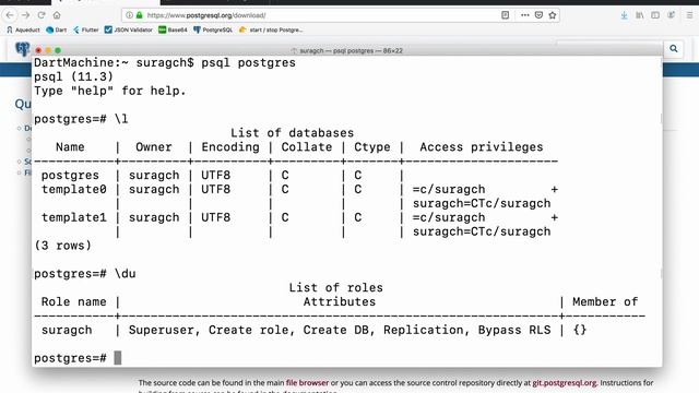 Lesson 10 - Server Side Dart: Creating a PostgreSQL database смотреть онлайн