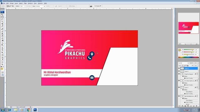 How to make Visiting card in Photoshop CS3 смотреть онлайн