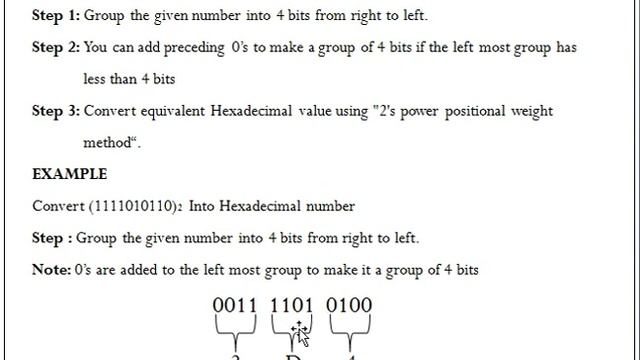 Binary To Hexadecimal Conversion - Number System Conversion смотреть онлайн