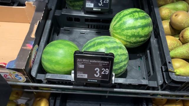 Обзор супермаркета Альберт Хейн. Albert Heijn. Amsterdam.
