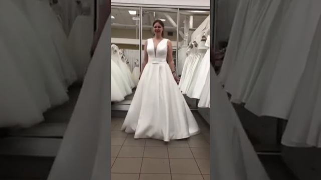 Свадебное атласное платье смотреть онлайн