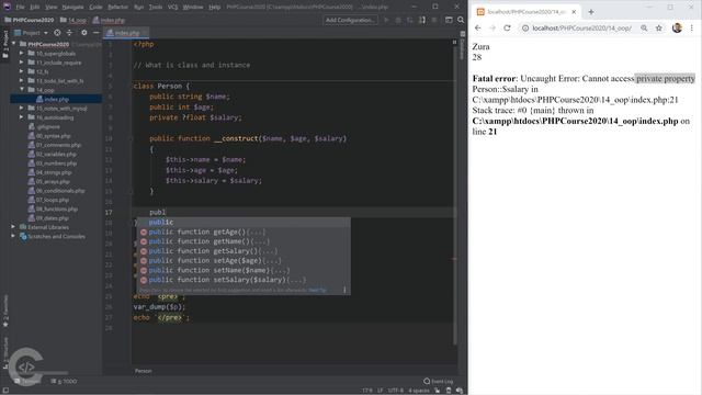 Object Oriented programming in PHP | PHP for Beginners - Part 20 смотреть онлайн