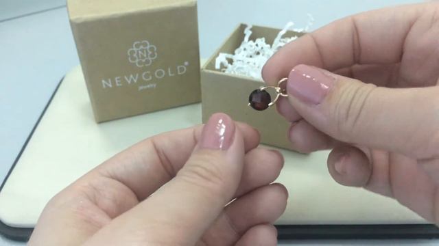 Подвеска 712 из красного золота 585 пробы с гранатом смотреть онлайн